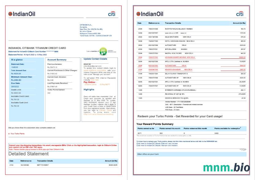 Indie Indian Oil rachunek za media szablon w formacie Word i PDF, 6 stron, 1